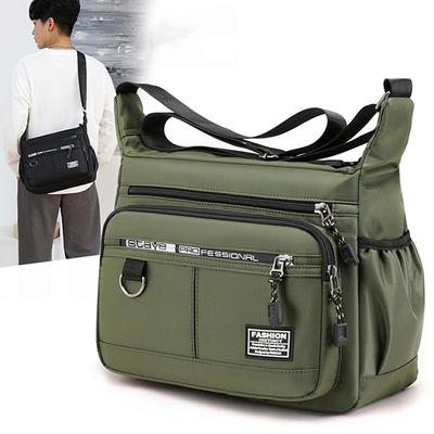 New Men Crossbody Bags Male Nylon Shoulder Bags Boy Messenger Bags Man Handbags for Travel Casual Large Satchel Grey