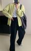 Hanmall Zipper Collarless Knit Sweater with Pockets and Double Front Loose Winter Long Keeps You Warm for Fall and Perfect for Commuting Women's