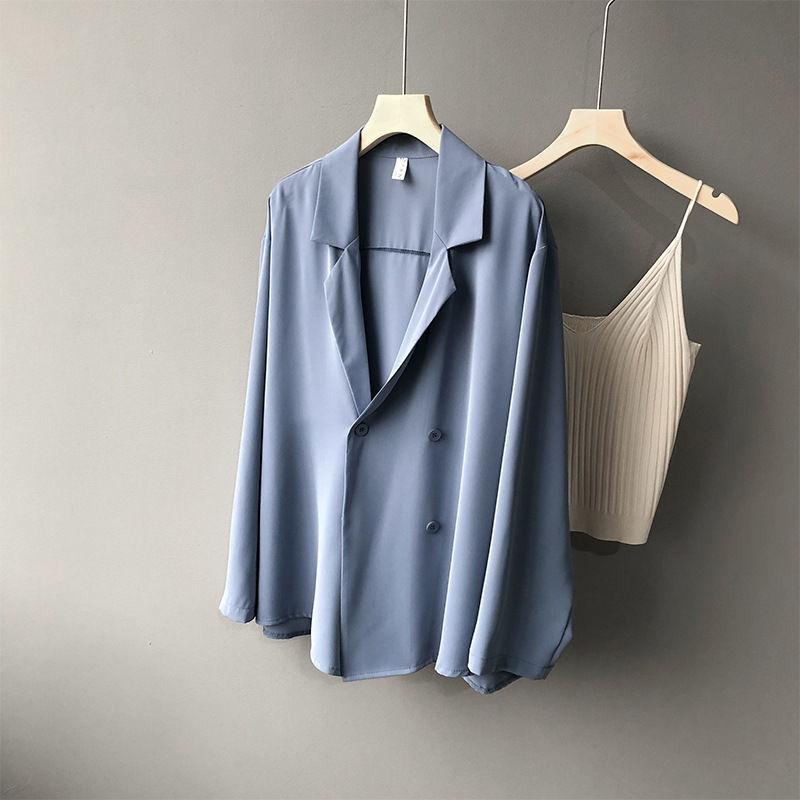 Women's Summer Thin Chiffon Suits Jacket Blazer For Men Sunburn Protection Casual Coat Office Lady Women