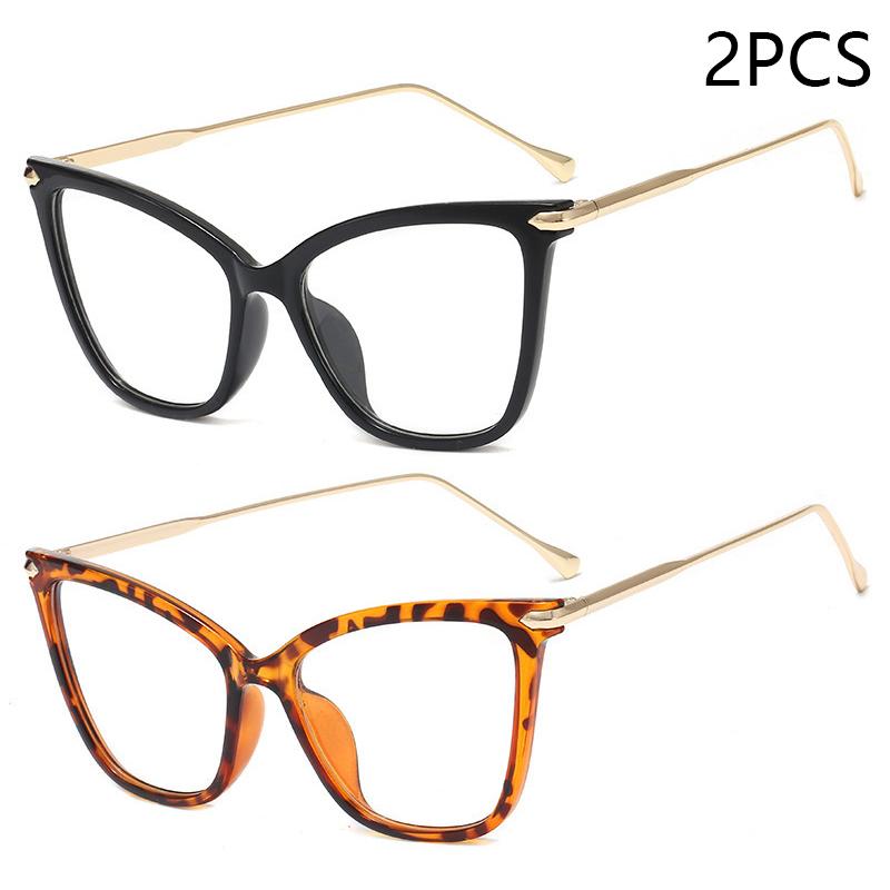 Ladies Retro Cat Eye Anti Blue Light Computer Glasses Reading And Playing Games To Protect Eyes