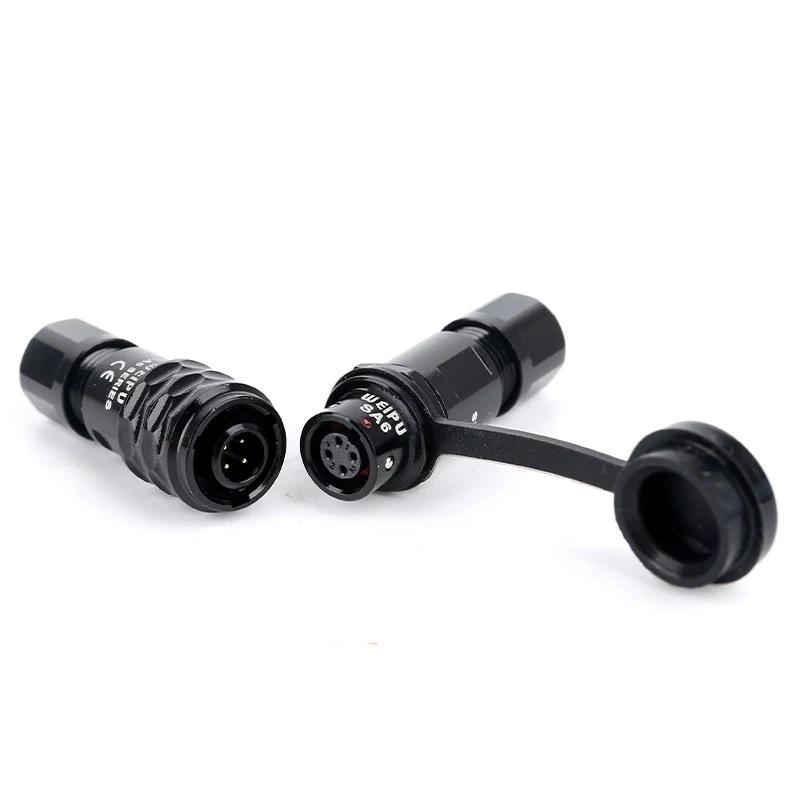 WEIPU SA6 SA610/P+SA611/S Waterproof Automotive Electric In-line Cable Connector  2Pin 3 4 5Pin For Medical Precision Instrument