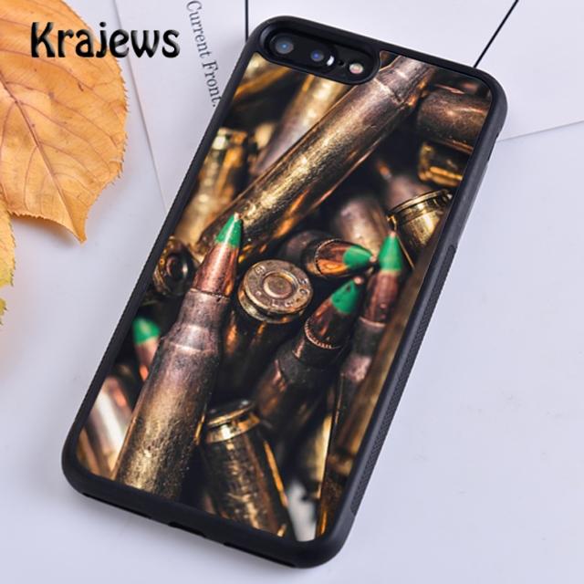 Krajews Vojenská Zbraň Kulky Koláž Kryt na Telefon pro iPhone 14 5 6s 7 8 plus X XR XS 11 12 13 pro max Samsung S21 S22 ultra