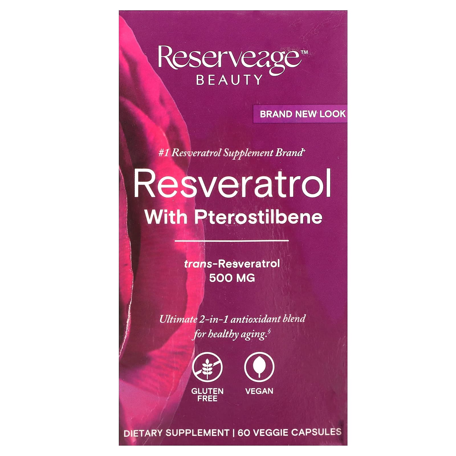 

Resveratrol with Pterostilbene & Active Trans-Resveratrol, 500 Mg, 60 Veggie Caps