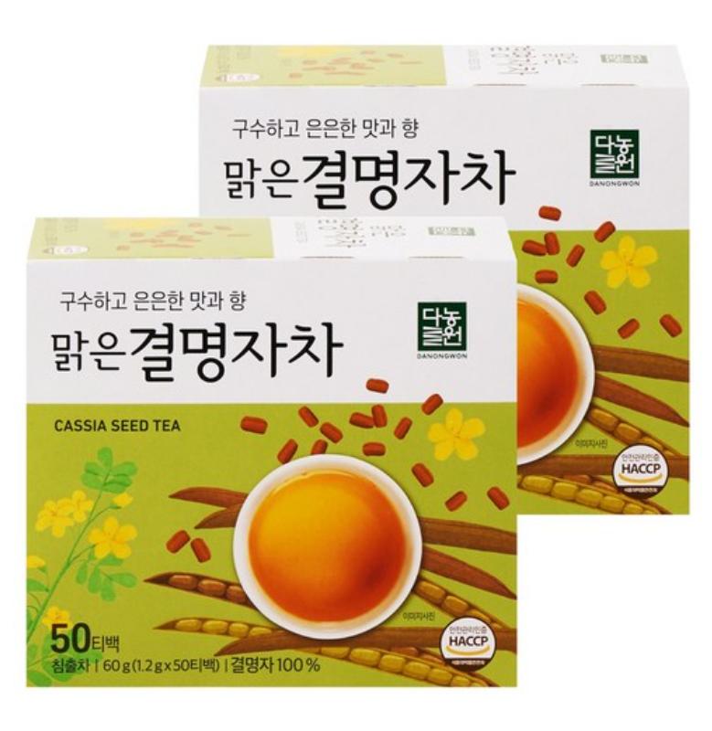 

Чай з насіння касії DANONGWON Clear – 50 чайних пакетиків з Кореї 2 box