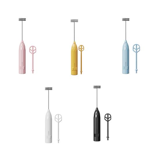 Electric Stirrer Milk Frother Handheld Stainless Steel Mixer Low Noise Rechargeable Electric Coffee Household Egg Whisk