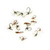 6PCS Tungsten Beadhead Midge Jig Nymph Fast Sinking Fly Fishing Lure for Trout Grayling Euro Nymphing