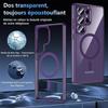 Coque et 2 verres trempés pour samsung galaxy s25 ultra, protection avec cerle magnétique - violet