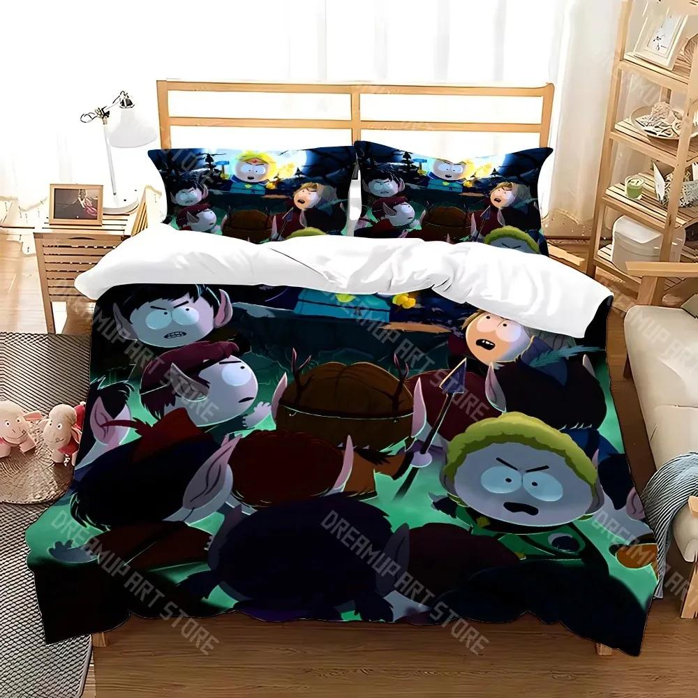 Duvet Cover South Cartoon Park Pillowcase Bedding Set Adult Boy Girl Bedroom Decoration Children Gift Single Double Large Size