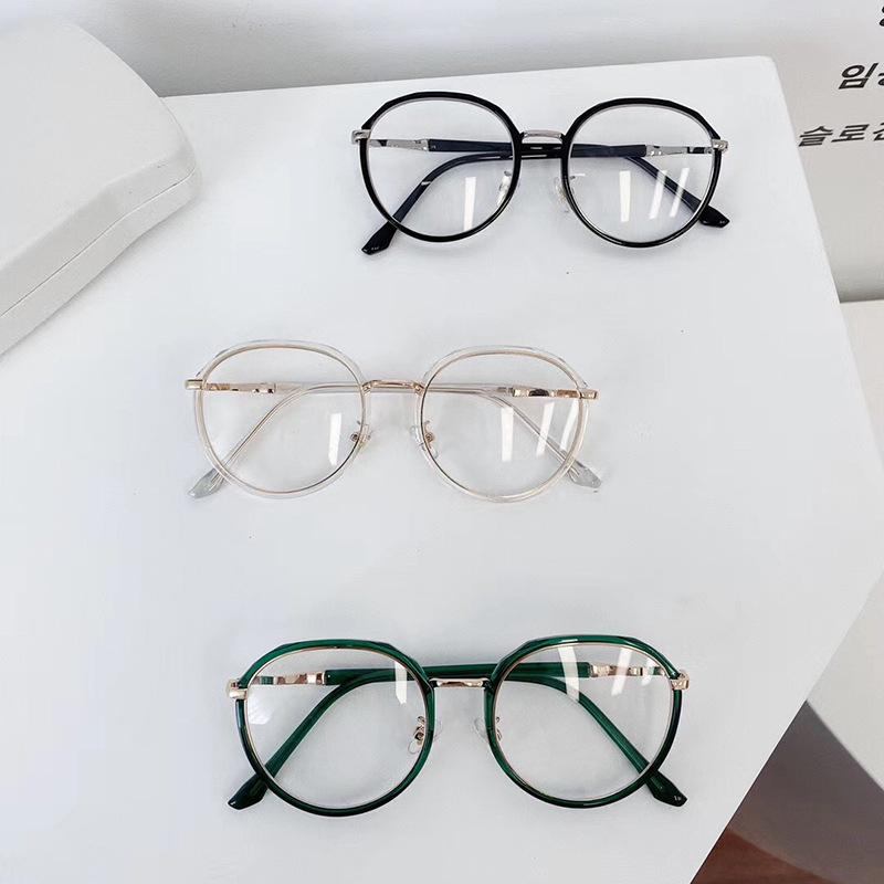 New Style Women'S Eyeglass Frames Round Shape Blue Light Blocking Glasses Men  Glasses Frame