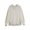 French Design Elegant High-End Unique Quality Long Sleeve Shirt Women Tops Off-White EM48781