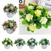 Ornament Simulation Flower Potted Multicolor Faux Flower Potted  Party Wedding Supplies