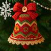 DIY Knitted Santa Claus Bell Ornament Handmade Christmas Tree Decoration Holiday Crochet Accessories for Craft Lovers