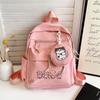 Schoolbag Cute cartoon two-piece set Large capacity backpack School bag Kindergarten backpack Printed cartoon casual canvas backpack
