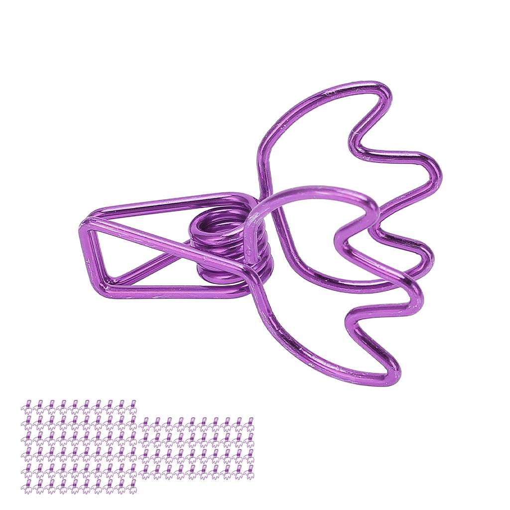 100Pcs Crown Shape Paper Clips Cartoon Cute Metal Binder Clips for Office Supplies School Document Ticket Handbook