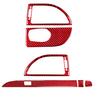 6Pcs For BMW 6Series E63 E64 Red Carbon Fiber Interior Dashboard Kit Cover Trim