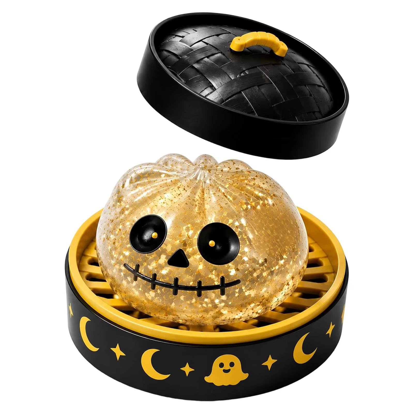 Halloween Blind Box Mystery Glitters Dumpling Glitters Dumpling Squishy met Doos Dumplings Sensorisch Knijpspeelgoed voor Stressverlichting