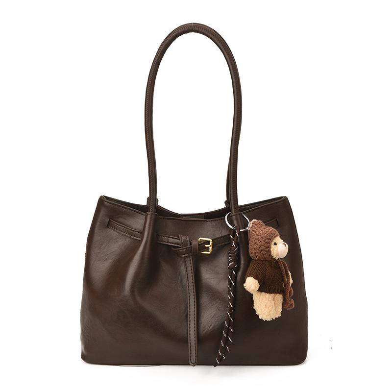 Geantă de mână tip tote - Geantă cu o singură baretă de capacitate mare - Geantă crossbody retro pentru navetă