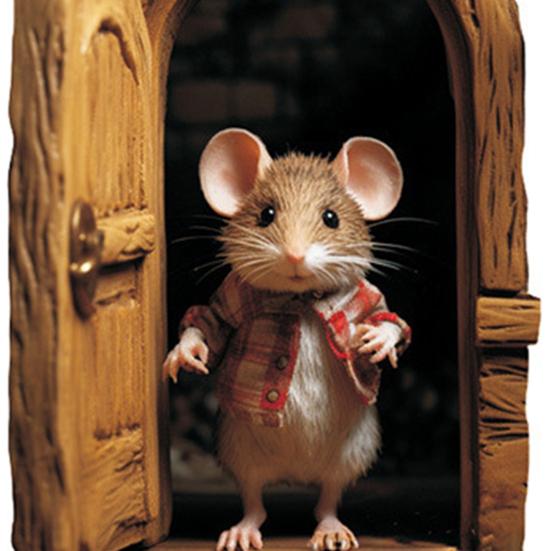 Yousheng 3D Mouse Wall Decal Realistic Rat Hole PVC Sticker with 3D Effect for Laptops Cars Furniture Bedroom Wall Decoration