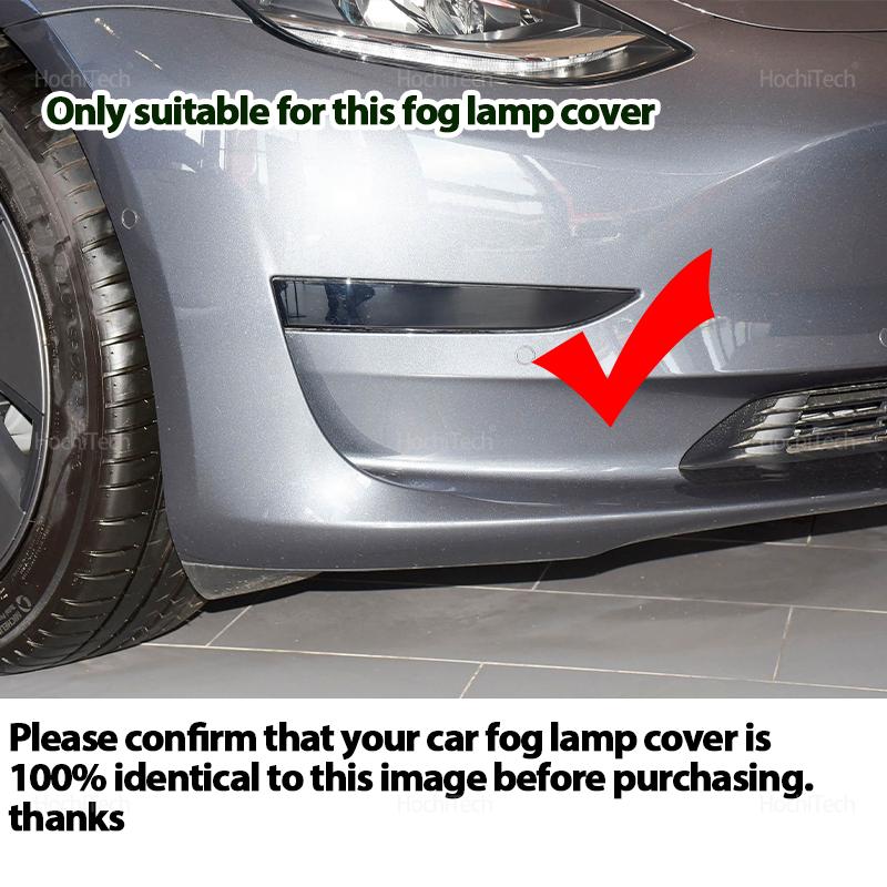 Car Transparent Glass Lamp Front Foglight Foglamp Cover Shell Fog Lampshade Replacement for Tesla Model 3   Accessories