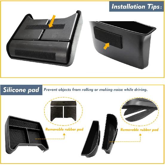 2024 2025 VW ID.4 Center Console Organizer Door Handle Storage Box Compatible with VW ID.4 2025- Door Side Storage Box Handle Pocket