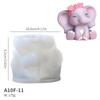 3D Large Baby Elephant Candle Silicone Mold for DIY Party Favors and Home Decor