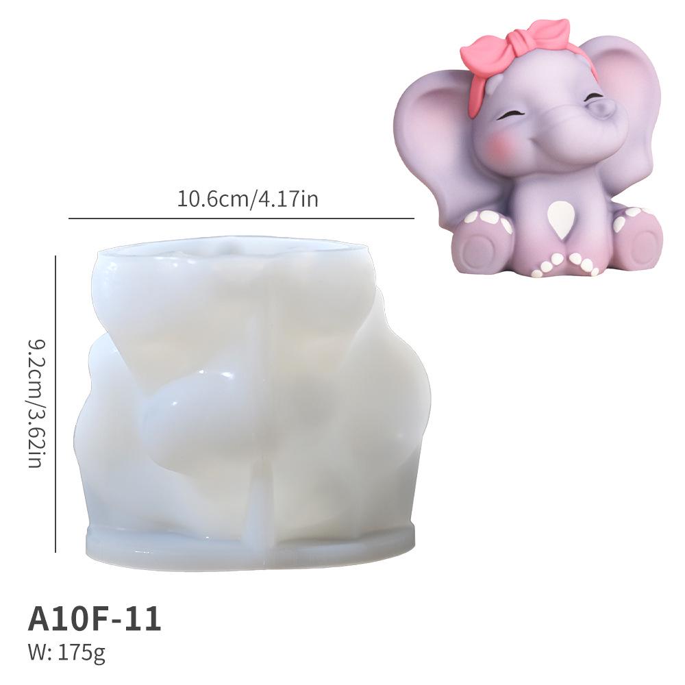 3D Large Baby Elephant Candle Silicone Mold for DIY Party Favors and Home Decor