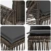 Garden Sofa Set 12 Pcs Grey and Dark Grey Poly Rattan