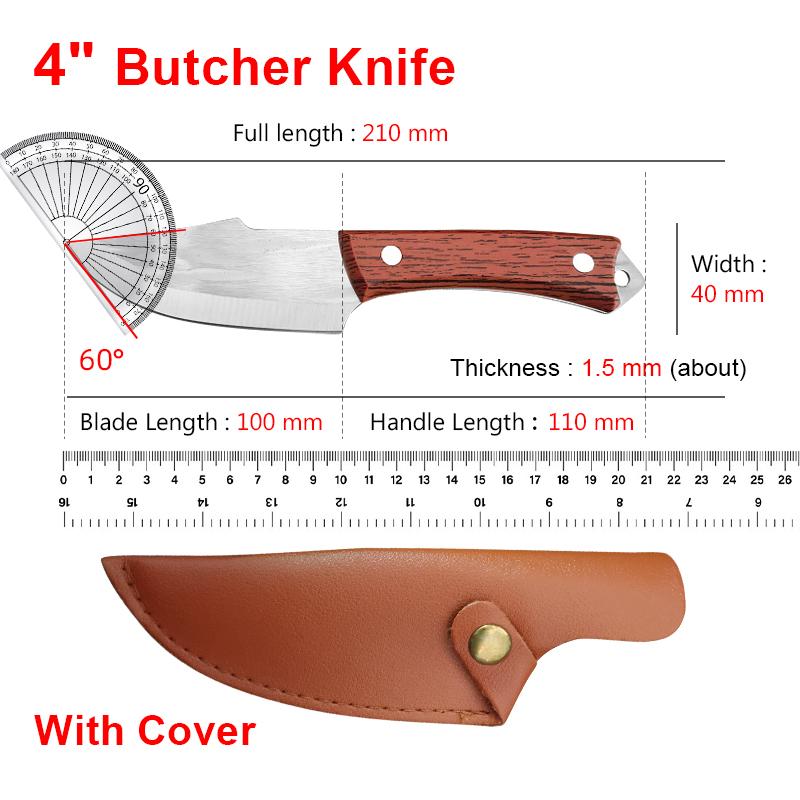 Boning Knife Cleaver Fish Meat Vegetable Kitchen Knives ABS Handle Stainless Steel Chef Butcher Knife Slicing Cooking Tools