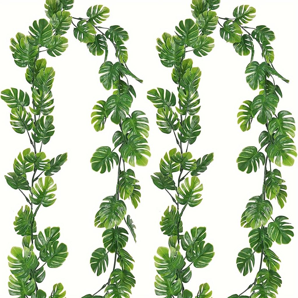 Plastic Tropical Plant Hanging Vine Garlands Birthday Wedding Decoration Indoor Outdoor Home Garden Patio Jungle Themed Parties