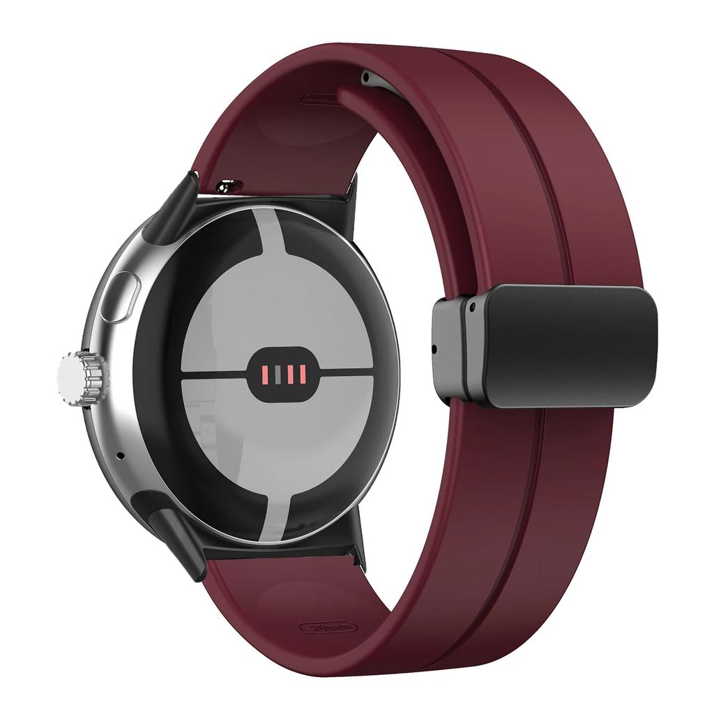 NEW Silicone Strap for Google Pixel Watch 3 45mm Band for Google Pixel Watch 1 2 3 41mm Magnetic Wristband Bracelet Accessories