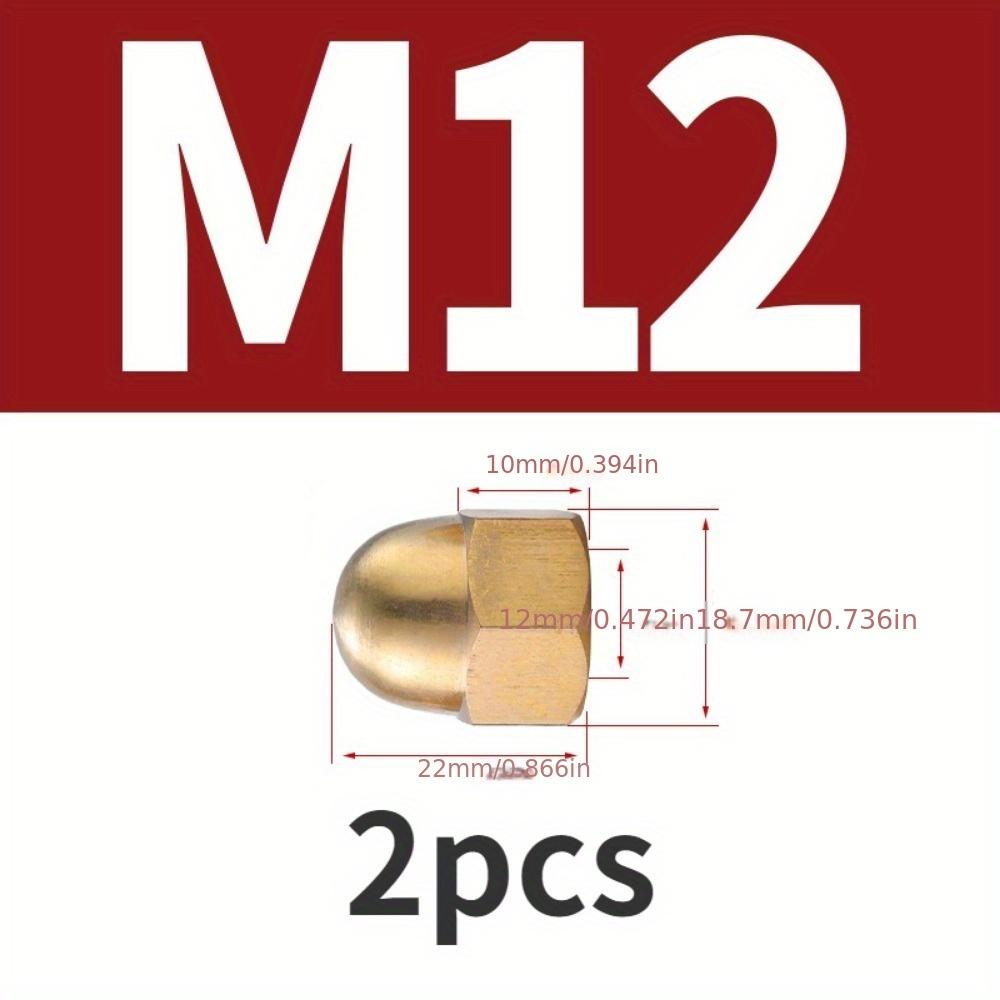 Decorative Brass Dome Head Cap Nuts - M3 To M14 Sizes, Polished Finish Hex Acorn Cover Nuts for Enhanced Fastening