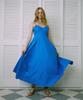 Green Butter Silky Cotton Sleeveless Dress (Sorbet Blue)