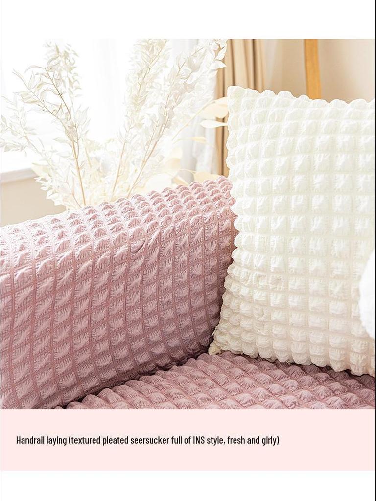 Panya Nordic Seersucker Elastischer Sofabezug, Einzel-/Doppel-/Dreifach-Sofabezug