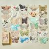 Chinese Style Calligraphy Postcard Retro Small Fan Pub Shaped Text Cafe Bookmark Card Creative Gift