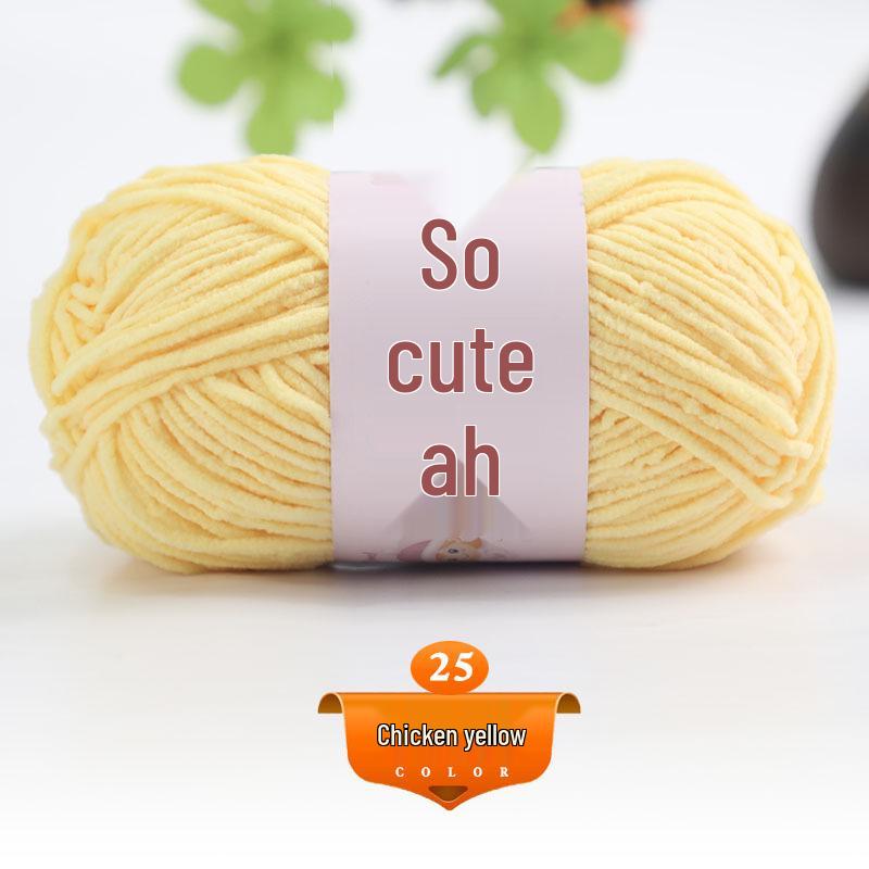 Medium Thick Chenille Yarn for Handmade Crochet Bags & Dolls