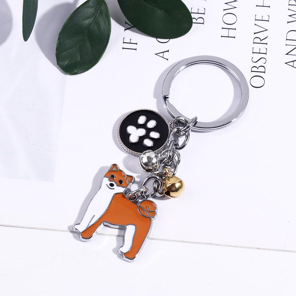 Animal Bell Enamel Golden Retriever Maltese Dog Pendant Dog Keychain Pet Keychain Pet Keyring