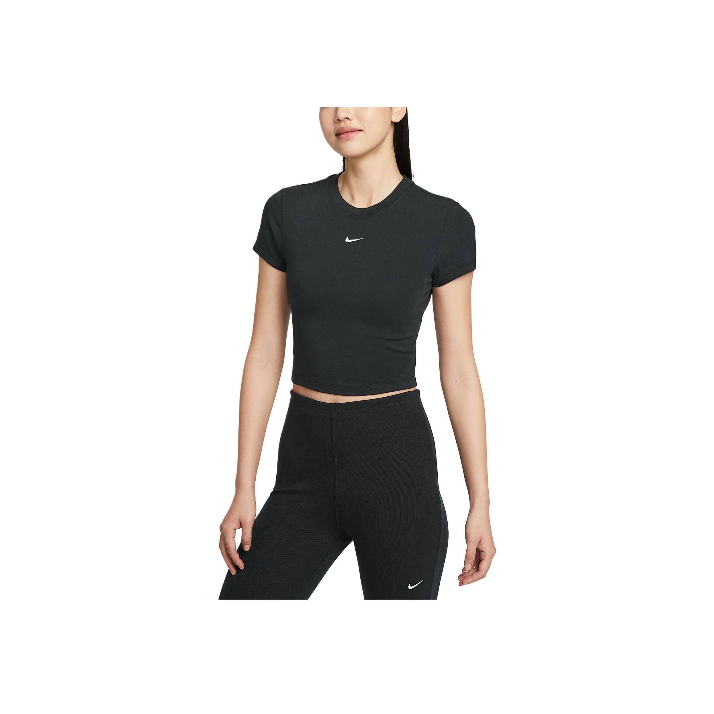 

Nike Спортивная Мода Минималистичная Стильная Трендовая Футболка с Коротким Рукавом Женские Топы Черный HF9539-011 M