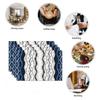 Bohemian Table Mats Artistic Ethnic Print Placemats Geometric Wave Abstract Patterns Waterproof 4pc Linen Dining Kitchen Decor