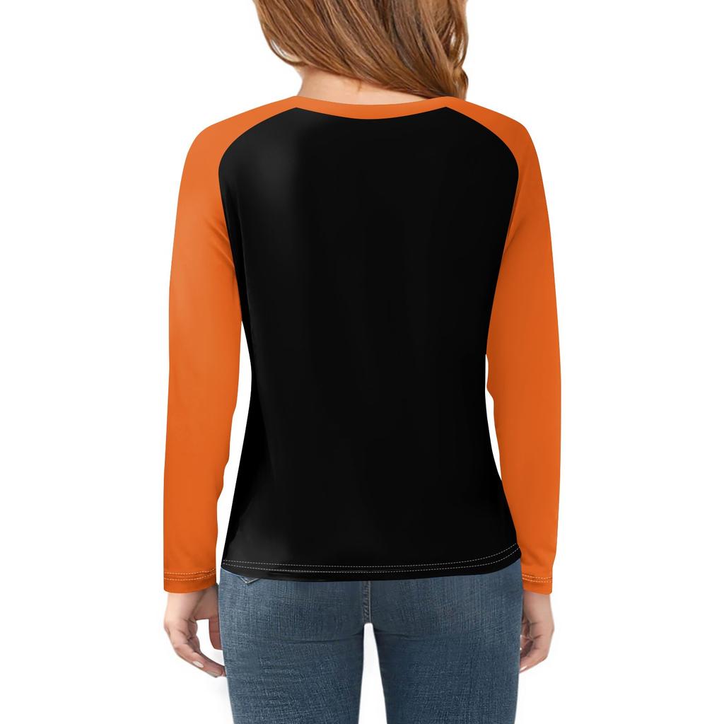 Κοριτσίστικα Μπλουζάκια Μακρυμάνικα για την Ημέρα του Halloween Παιδικά Φθινοπωρινά Τοπ Κοντομάνικα Βασικά Μπλουζάκια 5-14 Ετών