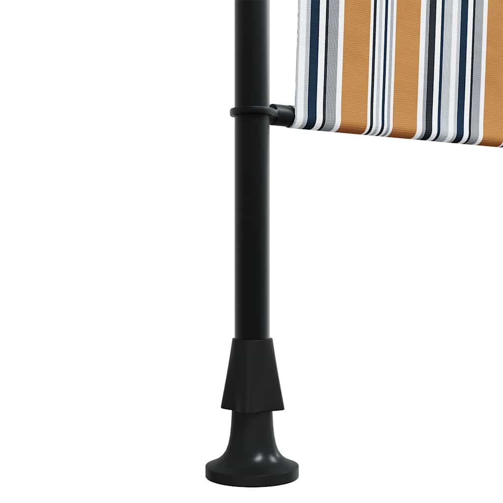 Vidaxl Roleta Zewnętrzna, Żółto-Biała, 150X270 Cm, Tkanina I Stal