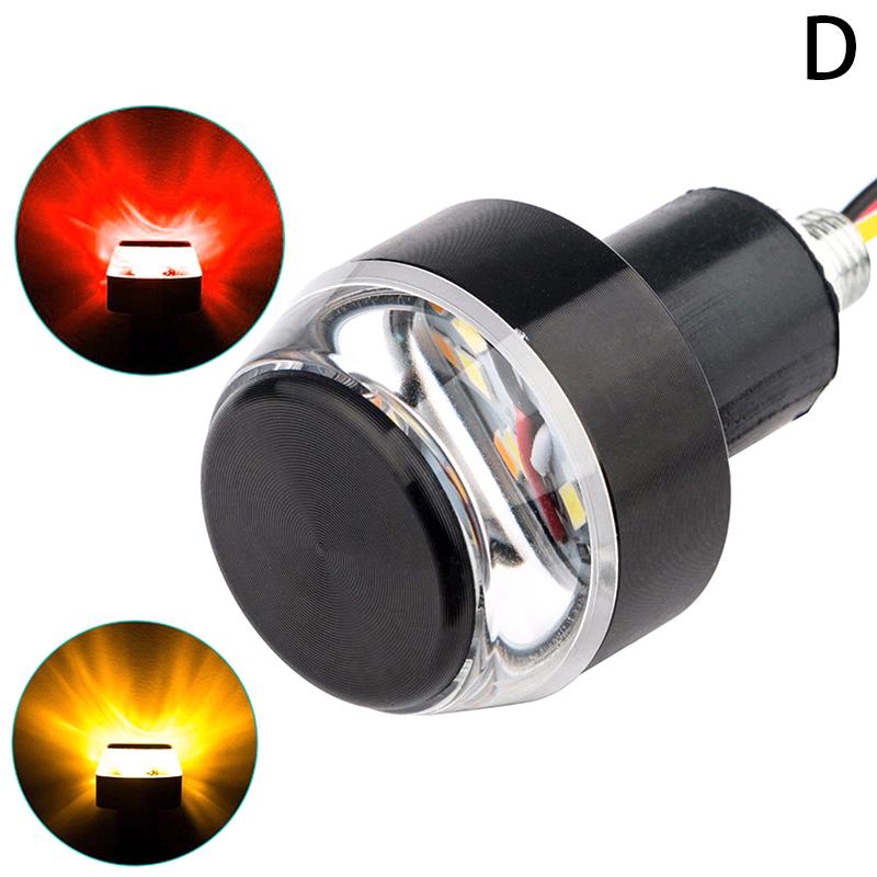 

2 шт. мотоциклетный светодиодный указатель поворота на руль для 22 мм руля, боковой габаритный фонарь, белый, желтый/красный/синий поворотник с ручкой as the picture