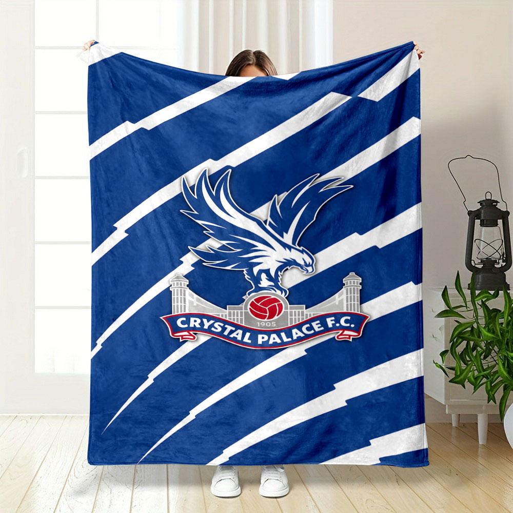 Crystal Palace FC Logo Blanket Design Patterned blanket, flannel, suitable for all seasons, home decor, warm and cozy