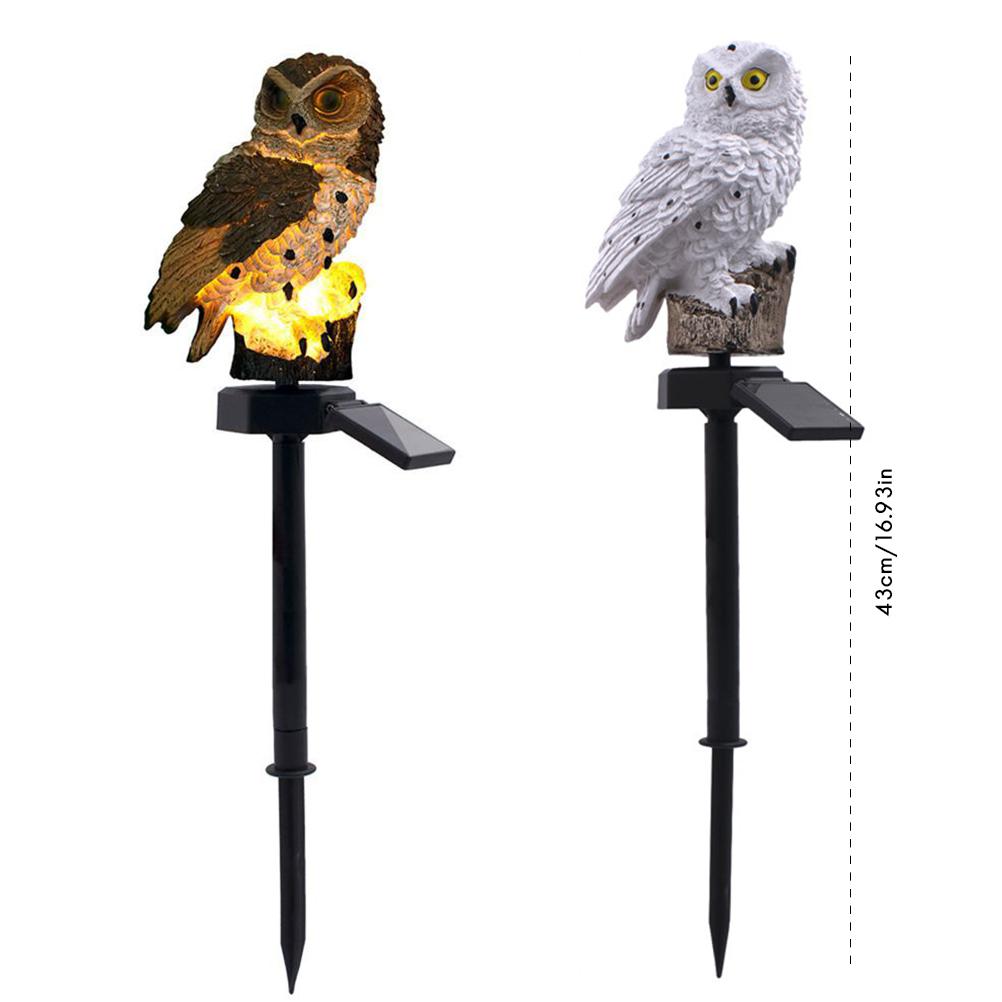 Garden Solar Garden Lights Waterproof Owl Shape LED Landscape Lawn Light Fence Lamp Pathways Yard