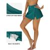 CHARMLEAKS Swim Skirts Women Tummy Control Split Swimsuit Skirt Built in Swim Shorts High Waist Bathing Suit Bottoms