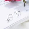 S925 Sterling Silber Junges Mädchen Herz-Förmigen Stud Ohrringe Koreanische Einfache und Süße Liebe Herz Ohrringe Student Alle-Spiel zubehör