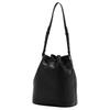 Bally Logo Kordelzugverschluss Beuteltasche Leder Umhängetasche Damen Taschen Schwarz 6312074