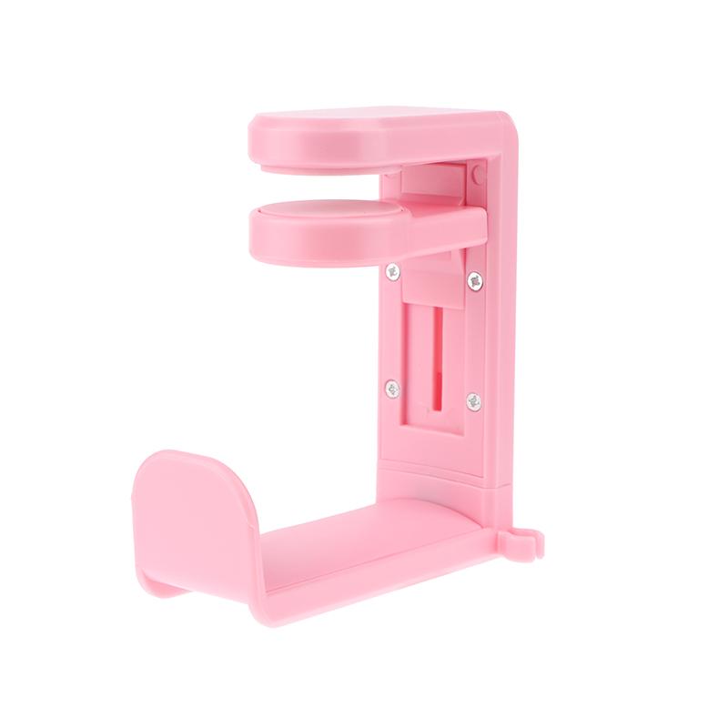 Suporte para Fone de Ouvido Sem Furos Clipe de Mesa Ajustável Gancho de Armazenamento de Mesa Suporte Giratório 360 Graus Decoração de Casa