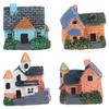 HOMSFOU Miniature Resin European Style Fairy Garden Micro Landscape Decor for Lightweight Desk Ornament Cottage, Figurine, Bonsai, 3x2x2cm,