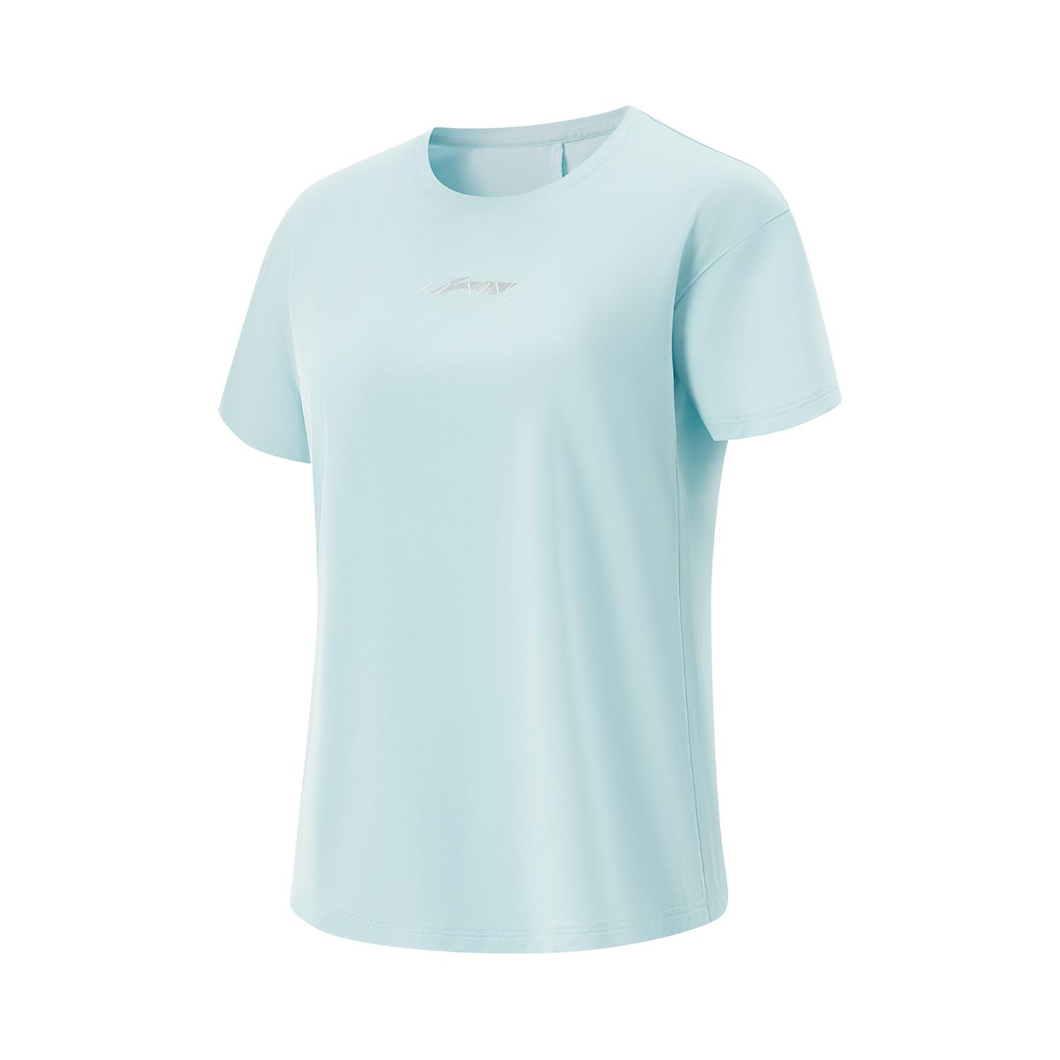 

Li Ning Fitness Series Casual Ice Silk Quick-Dry Cool Comfortable Versatile Round Neck Letter Print Short Sleeve T-Shirt Women T-Shirts ATSV506-2 XXL