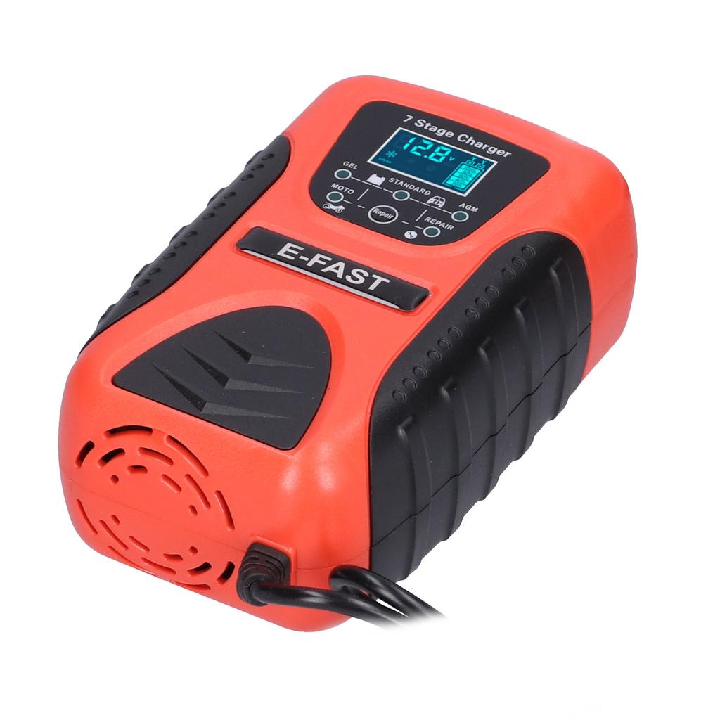 12V 7A Otomatik Araç Akü Şarj Cihazı 7?Çim Biçme Makinesi Motosiklet SUV Tekne İçin Sahne